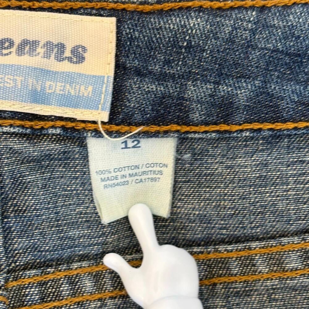 Vintage Handmade Upcycled Neck Tie Denim Jeans Skirt Boho Maximalist 12 - Picture 13 of 16
